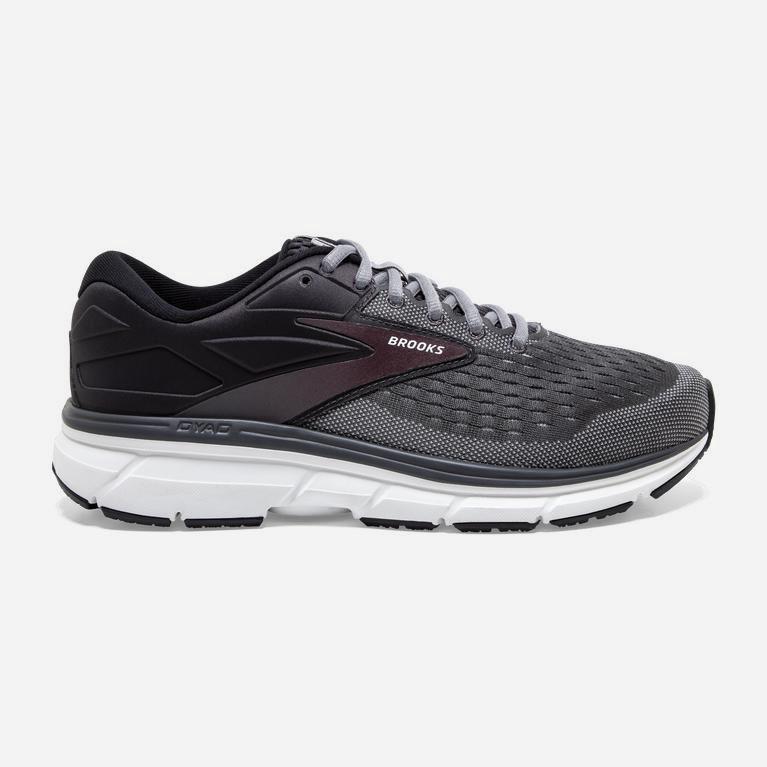 Brooks Dyad 11 Israel - Men's Road Running Shoes - Black/Blackened Pearl/Alloy/Red (83746-NHRL)